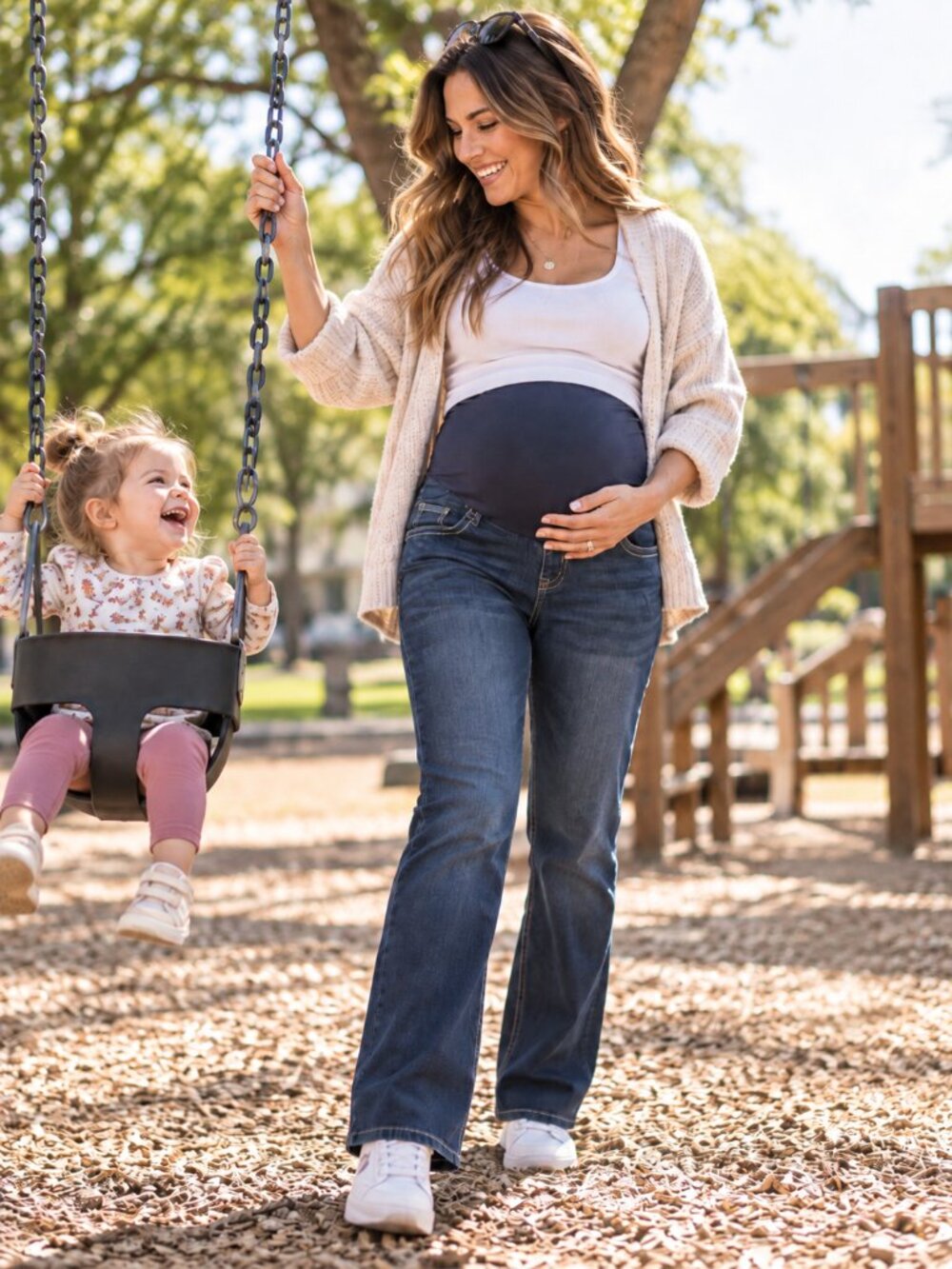 Motherhood Maternity Indigo Blue Plus 1X Dark Wash Full Panel Jeans NWT